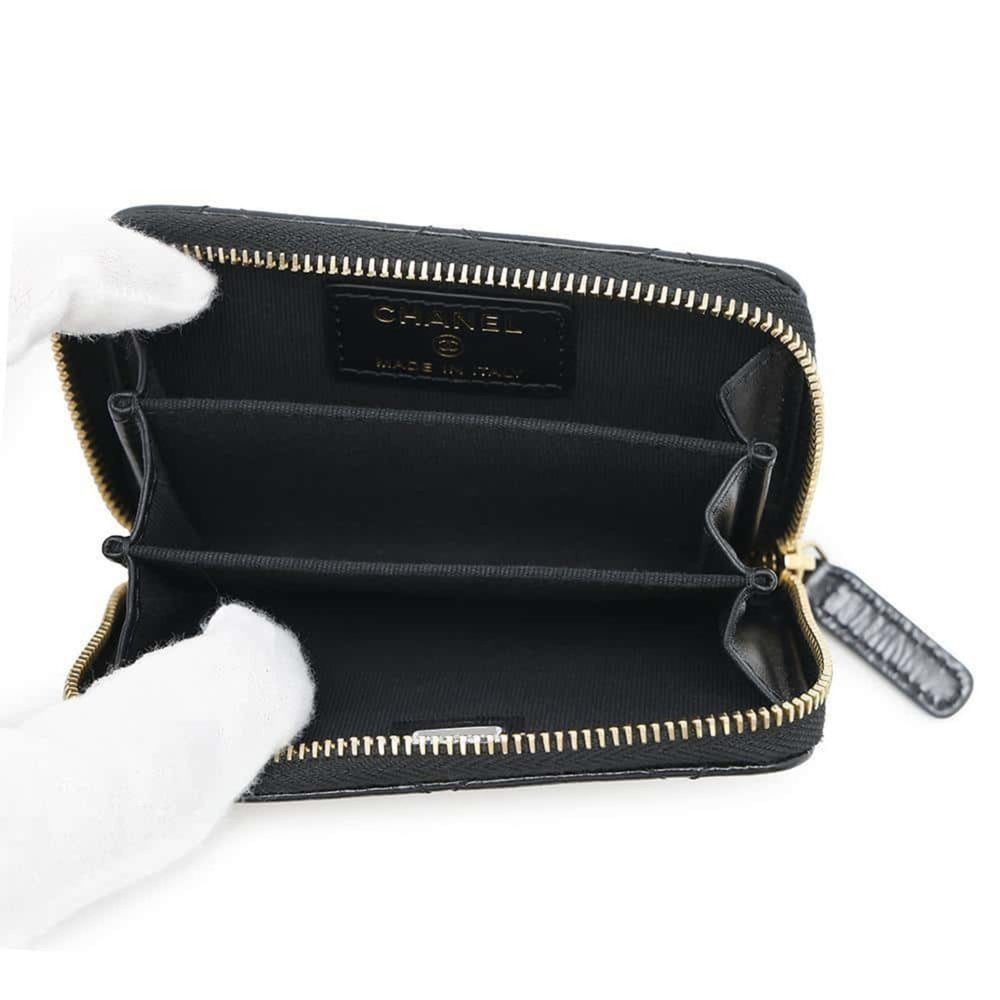 CHANEL Black Leather Coco Mark Wallet - Picture 4 of 9